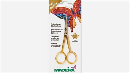 Broderisaks guld Madeira med buet spids
