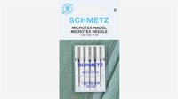 Symaskine-nåle microtex str.70 Schmetz 5 stk.
