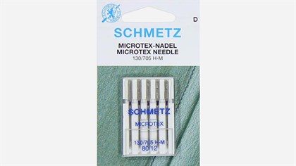 Symaskine-nåle microtex str.80 Schmetz 5 stk.