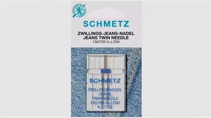 Symaskine tvillingenål jeans 4.0/100 Schmetz 1 stk.