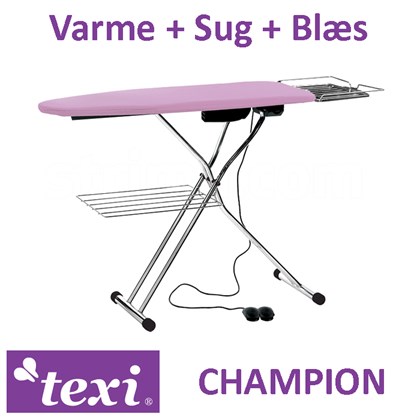 Texi Champion SB Strygebord med varme, sug og blæs