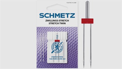 Symaskine tvillingenål Jersey str.4/75 Schmetz 1 stk.