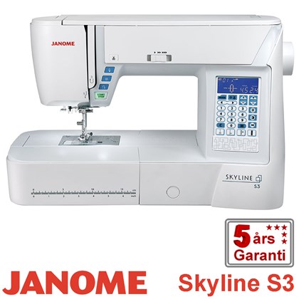 Janome Skyline S3 symaskine inkl. quiltebord værdi 1.295,-